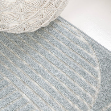 Nordby Geometric Arch Scandi Striped Area Rug